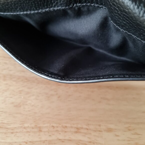 Tory Burch McGraw Envelope Wallet Black Pebbled Long Flap Luxury Designer Zip - Picture 10 of 10